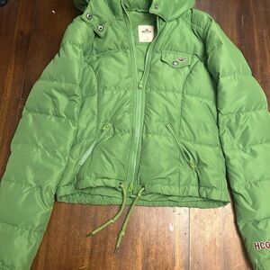 Hollister Vibrant Green Quilted Jacket